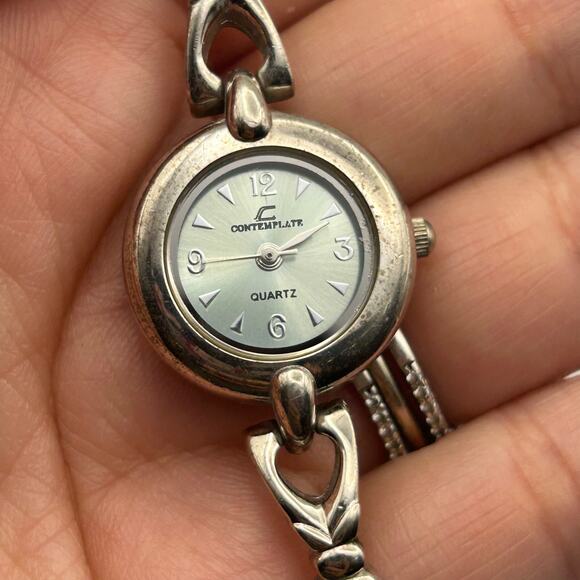 Contemplate Silver Tone Women’s Quartz Watch 21mm Working New Battery - Picture 7 of 9